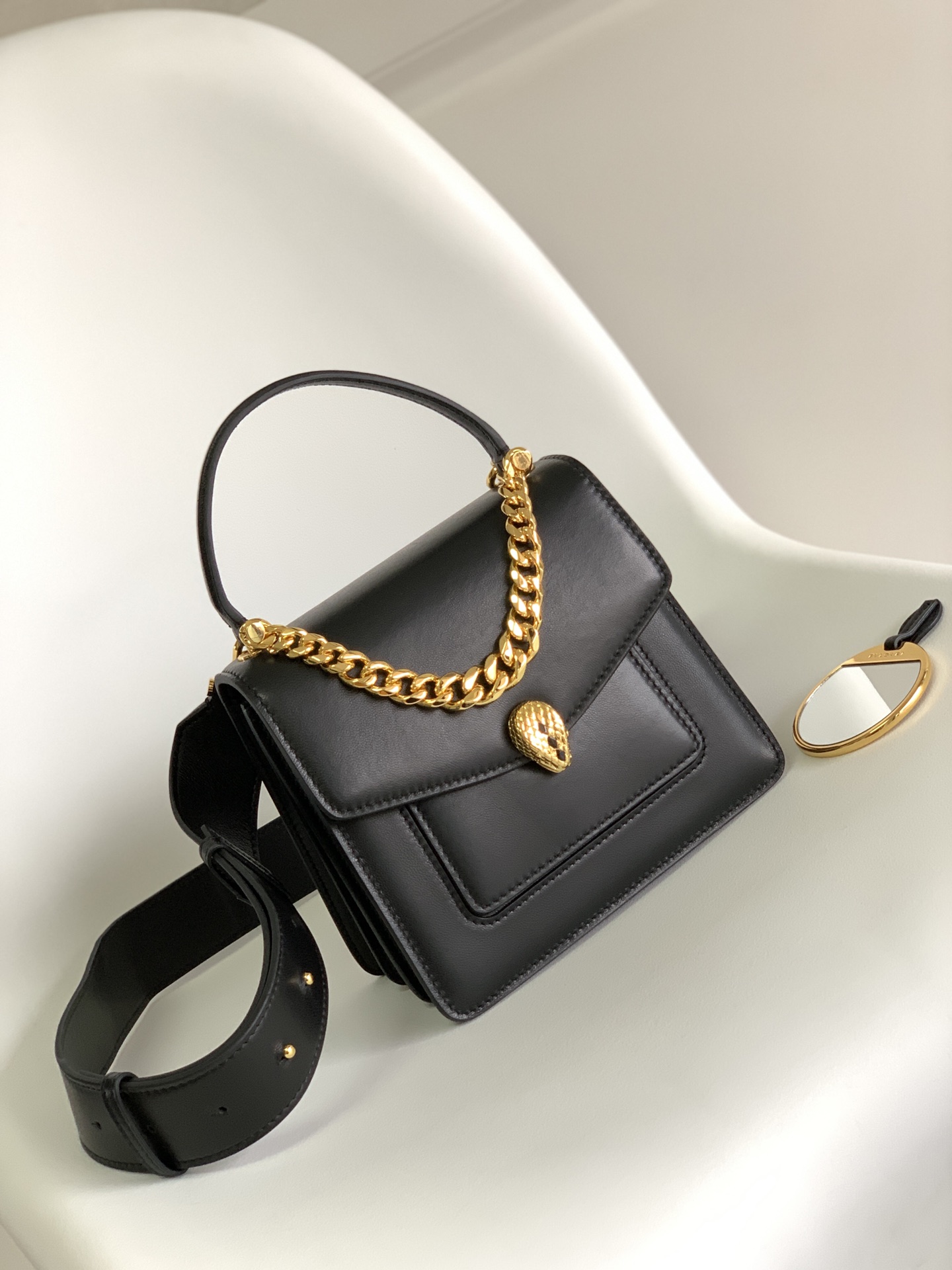 Bvlgari Serpenti Forever Mini Top Handle Black